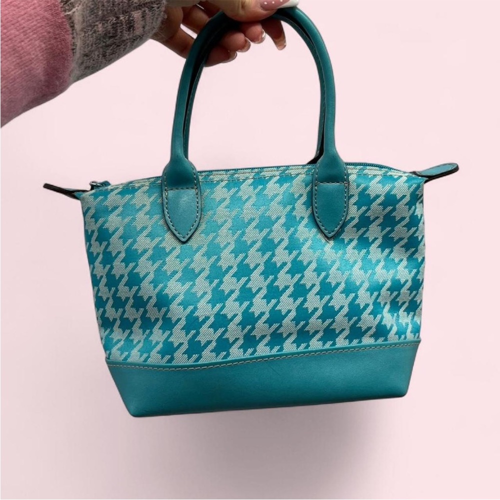Stylish Teal Houndstooth Women's Bag